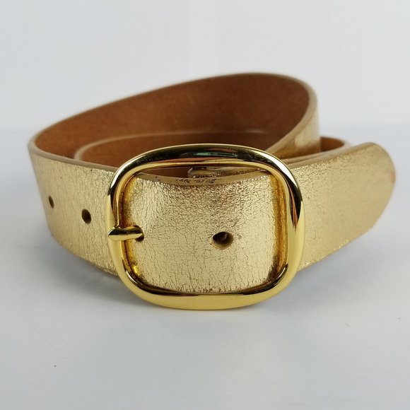 HOBO Accessories - HOBO International Metallic Gold Leather Belt